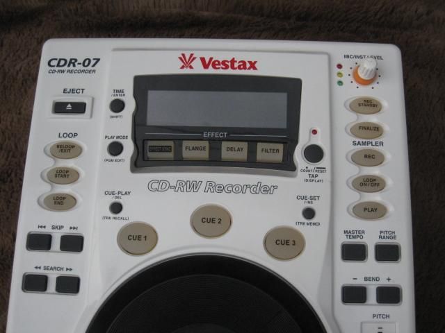 VESTAX CDR-07 CDプレーヤー - レギュラークラフトレコード