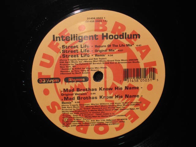INTELLIGENT HOODLUM / STREET LIFE - レギュラークラフトレコード