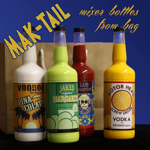 Mak-Tail Mixer Bottles from Bag - 5