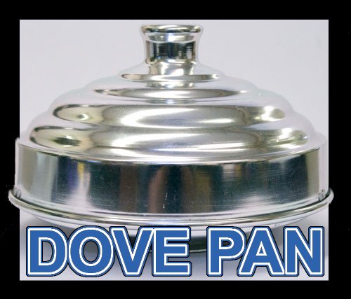 Dove Pan w/ Pedestal, Alum - Single