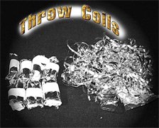 Throw Coils, Silver - Mylar 25 feet 10 Pack