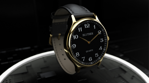 Infinity Watch V3 - Gold Case Black Dial / PEN Version (Gimmick and Online Instructions) by Bluether