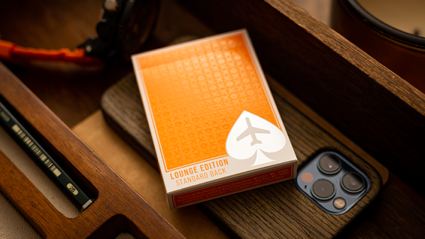 Lounge Edition in Hangar (Orange) with Limited Back by Jetsetter Playing Cards