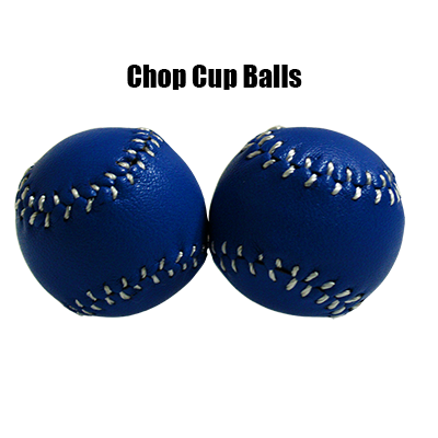 Chop Cup Balls White Leather (Set of 2) by Leo Smesters - Trick