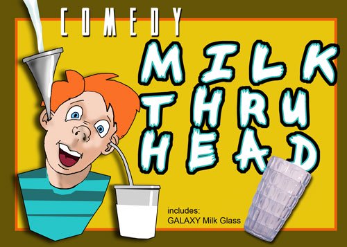 Comedy Milk Thru Head w/ Galaxy Glass