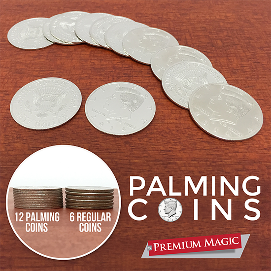 Palming Coin Set (U.S. Half design /12 piece) by Premium Magic - Trick