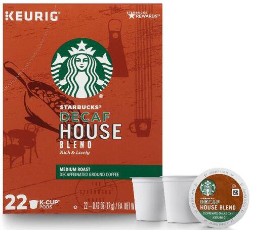 スターバックス Decaf ディカフェ ハウスブレンド110個（22×5箱） ミディアムロースト キューリグ kカップ K-CUP Starbucks  Decaf House Blend Cherry Candy チェリーキャンディUSA