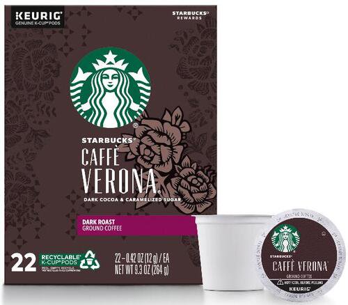 スターバックス カフェベローナ44個（22×2箱） ダークロースト キューリグ kカップ K-CUP Starbucks Caff Verona  Cherry Candy チェリーキャンディUSA