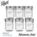 6ܥå Mason Jar ᥤ󥸥㡼 16oz ڥ磻ɥޥۥ饹¸ (480ml) BALLʥܡ˼