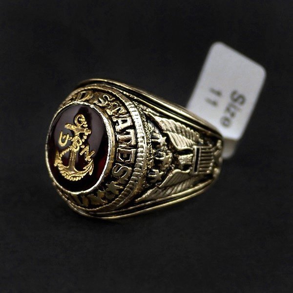 vintage USN usnavy Gold ring  リング ミリタリー細いのだと1617号ぐらいです