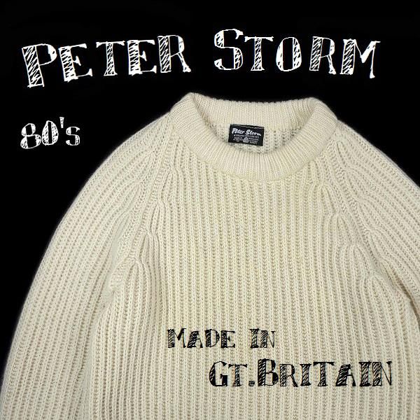 80s PETER STORM　ウール リブニット セーター 英国製 - Crank - vintage and antiques 古着通販サイト  クランク