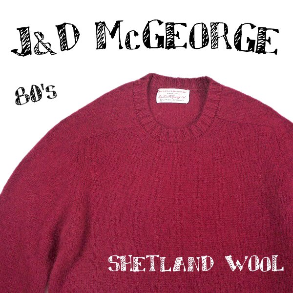 80s J&D McGEORGE　シェットランドウール ニット セーター スコットランド製 - Crank - vintage and  antiques 古着通販サイト クランク