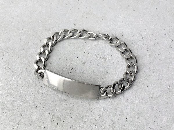 40's Elco Vintage Silver ID Bracelet 925 IDチェーン ブレスレット