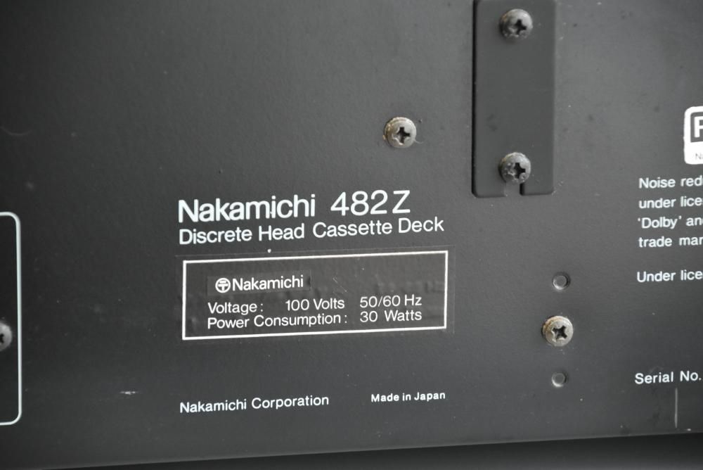 Nakamichi 482Z カセットデッキ 完売 - 鹿児島オーディオ