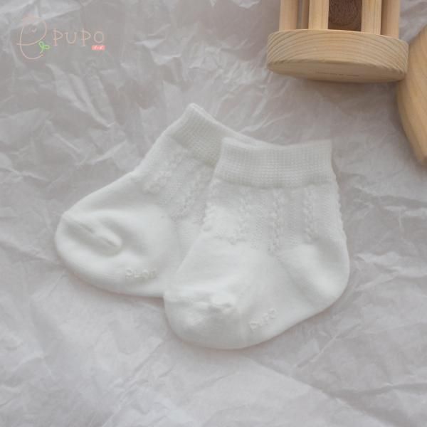 ニット編み赤ちゃんの靴下 日本製 ホワイト 無蛍光 7 9cm 新生児 日本製の新生児肌着 ベビー服 ベビーアイテム Pupo ニット編み赤ちゃんの靴下 日本製 ホワイト 無蛍光 7 9cm 新生児 日本製の新生児肌着 ベビー服 ベビーアイテム Pupo