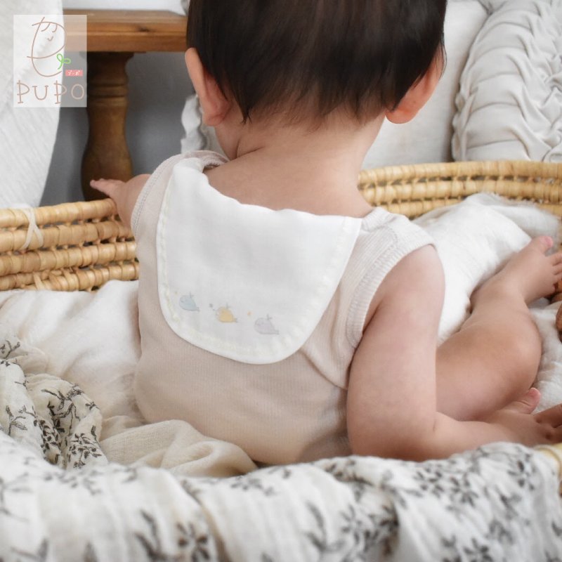 ガーゼ素材の汗取りパッド２枚組-日本製の新生児肌着・ベビー服・ベビーアイテム　PUPO