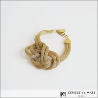 Les Cerises de Mars(レ・スリーズ・ドゥ・マルス)編みブレスレット Gold