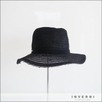 inverni(インヴェルニ)麻コットンハット 7V4162 black