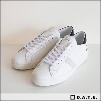 D.A.T.E.(デイト) レザースニーカー HILL LOW WHITE-BLACK