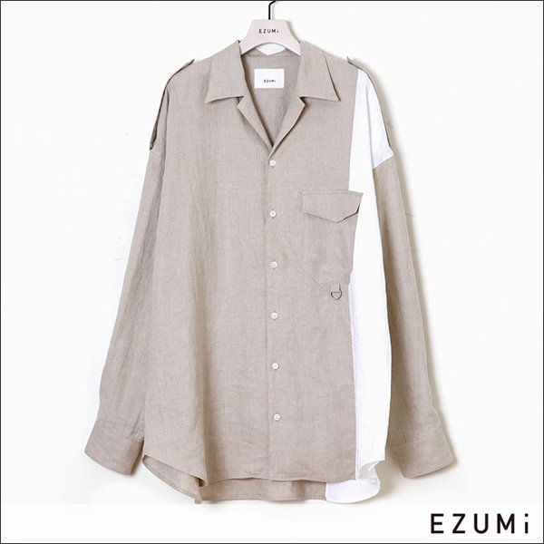 EZUMi エズミ 麻 シャツワンピース - ロングワンピース