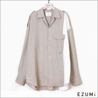EZUMi(エズミ) リネンバイカラーシャツ YESS22SH02 BEIGE