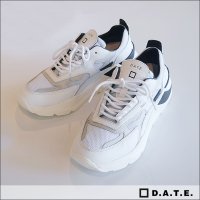 D.A.T.E.(デイト) レザースニーカー FUGA JAPAN White Black