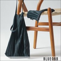 BLUEORB (ブルーオーブ) 「each bag」ポーチ付プリーツトートバッグ Green