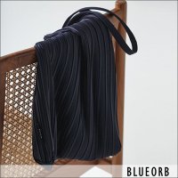 BLUEORB (ブルーオーブ) 「each bag」ポーチ付プリーツトートバッグ Dark blue