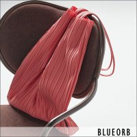 BLUEORB (ブルーオーブ) 「each bag」ポーチ付プリーツトートバッグ CoralPink