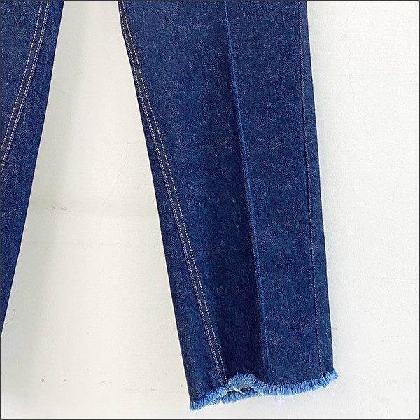 irise(イリゼ) 裾フリンジセンタープレスデニムパンツ t6069 38