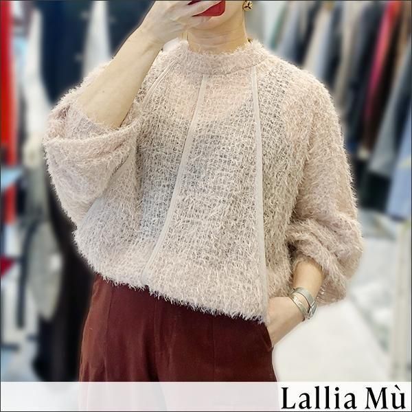 【未使用】Lallia MU ジャカードチュール プルオーバー トップス Lallia Mu | ジャガードチュールプルオーバー - ARISS online