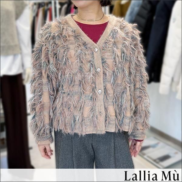 ラリアムー ジャガードカーディガン | Coral - ARISS online shop