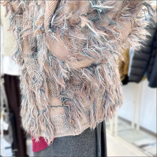 ラリアムー ジャガードカーディガン | Coral - ARISS online shop