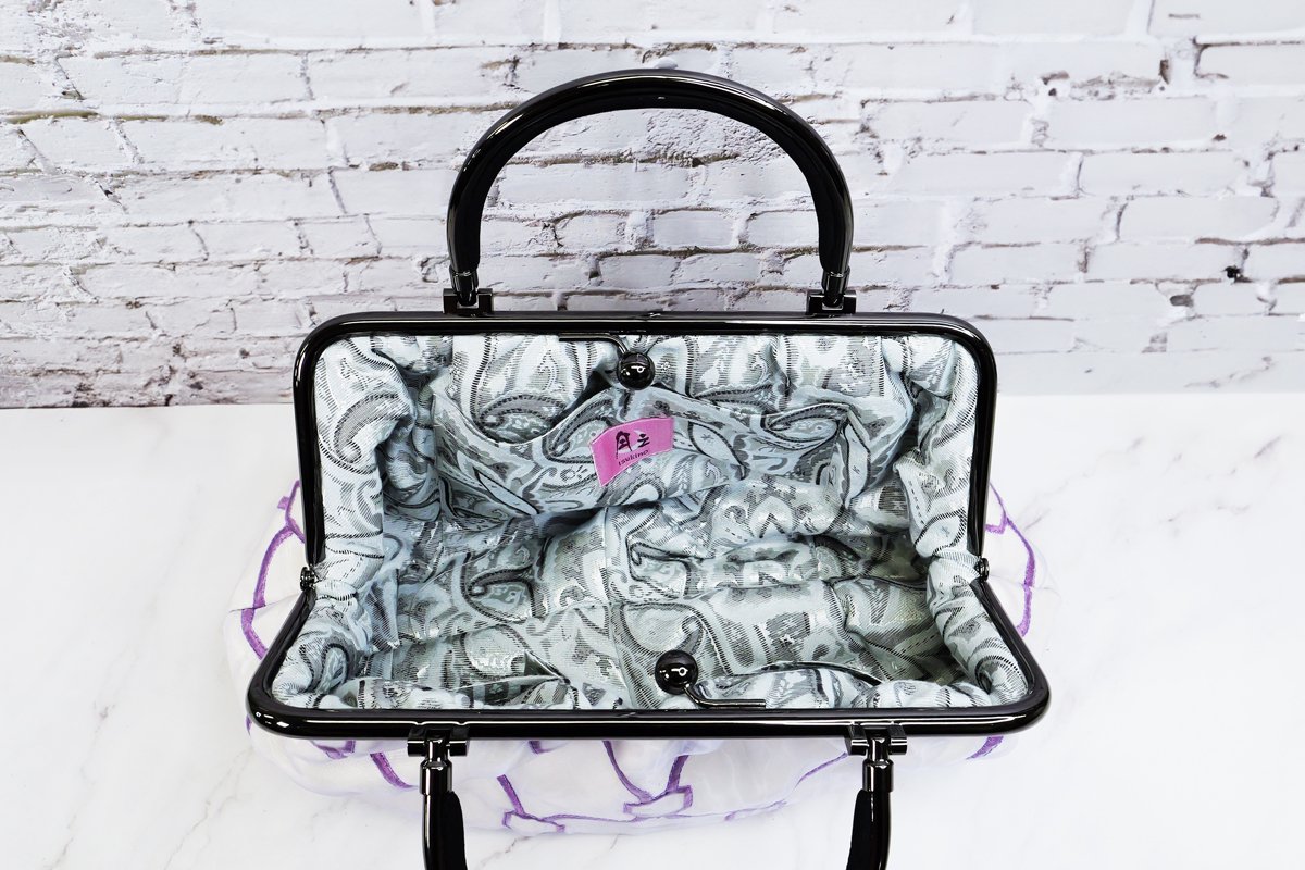 紫の刺繍にオーガンジー - 月之 online shop