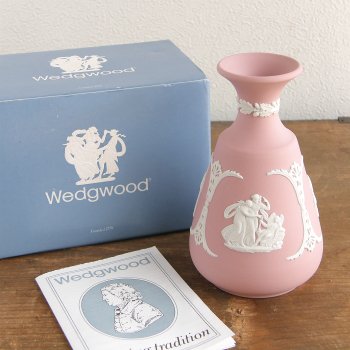 Wedgwood /ウェッジウッド ジャスパーピンク花瓶 - シャーリーズ 