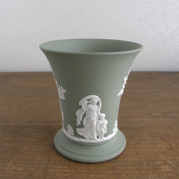 Wedgwood /ウェッジウッドジャスパー/セージグリーン 花瓶 