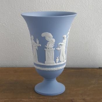 Wedgwood/ウェッジウッドジャスパーペールブルー花瓶 - シャーリーズ ...