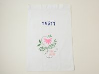 Sweden Vintage Linen Hand stitch Bag 