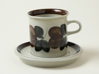 Finland ARABIA, Finland Ulla Procope Ruija Coffee Cup & Saucer L size