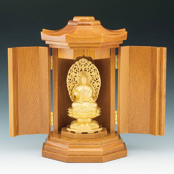 純金製仏像 9タイプ H7.6～7.8cm 屋久杉製厨子 - HIKARI GALLERY 
