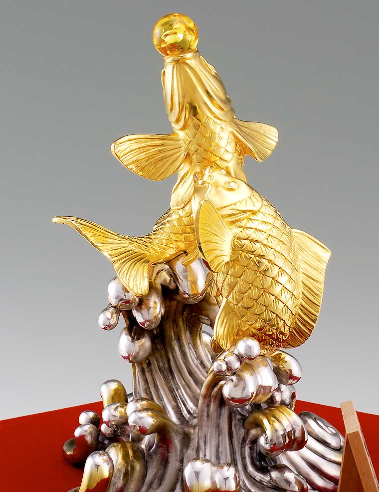 純金製置物 昇り鯉 - HIKARI GALLERY オーダーメイド・高級縁起物 