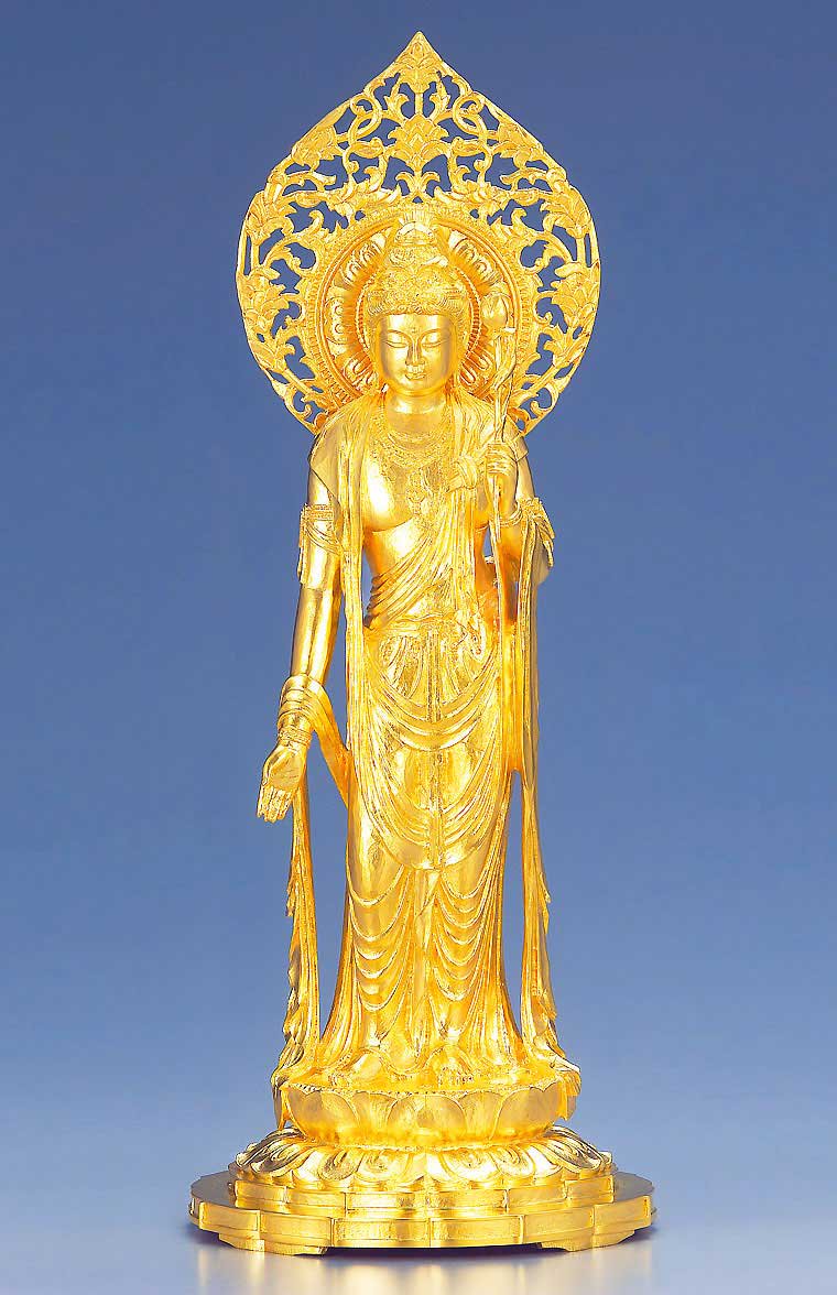 純金製仏像 聖観世音菩薩 H33cm 松久宗琳 - HIKARI GALLERY オーダー 
