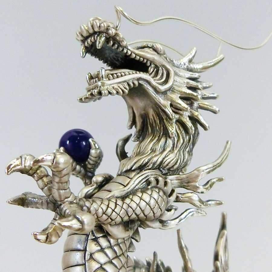 銀製置物 瑞雲昇龍 Mサイズ - HIKARI GALLERY オーダーメイド・高級縁起物オンラインショップ