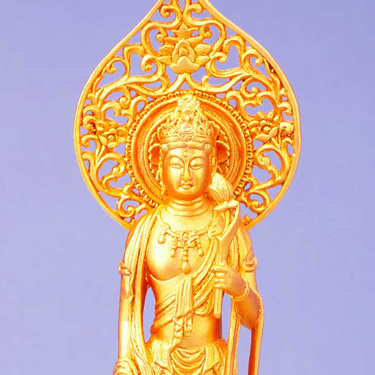純金製仏像 聖観世音菩薩 H16.3cm 舟谷喜雲 - HIKARI GALLERY オーダー 