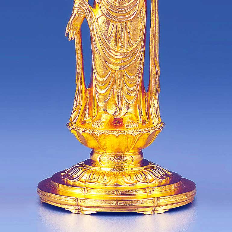純金製仏像 聖観世音菩薩 H17cm 松久宗琳 - HIKARI GALLERY オーダーメイド・高級縁起物オンラインショップ
