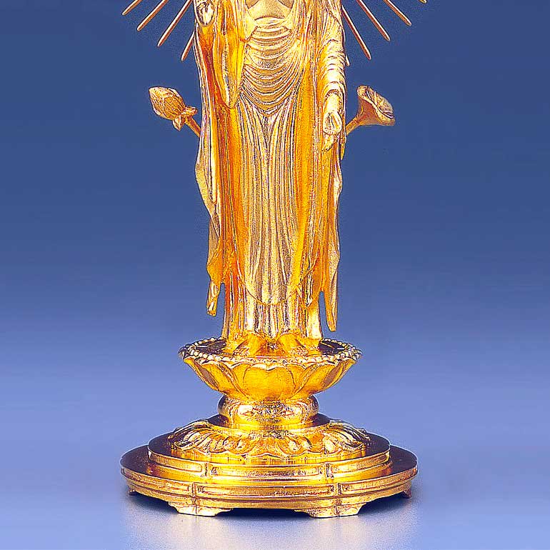 純金製仏像 阿弥陀如来 御東光背 H17cm 松久宗琳 - HIKARI GALLERY 