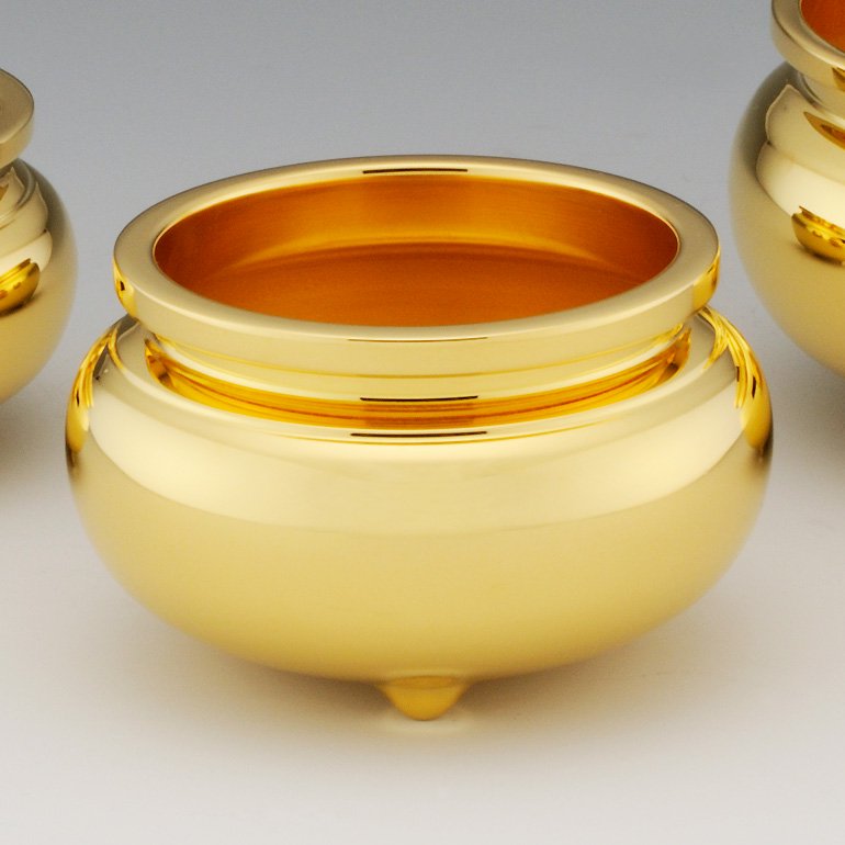 純金製香炉 線香立て ダルマ型 3サイズ H6～7cm - HIKARI GALLERY オーダーメイド・高級縁起物オンラインショップ