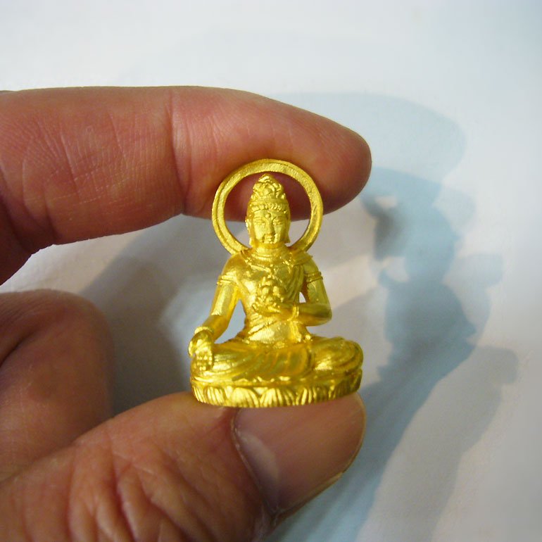 虚空蔵菩薩 １５．０ｃｍ 金鍍金仕上 合金製 仏像