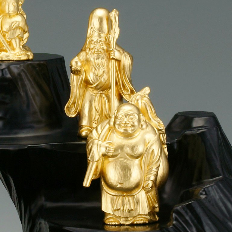 最新作★総檜材★彫刻八仙が海を渡る神像の置物