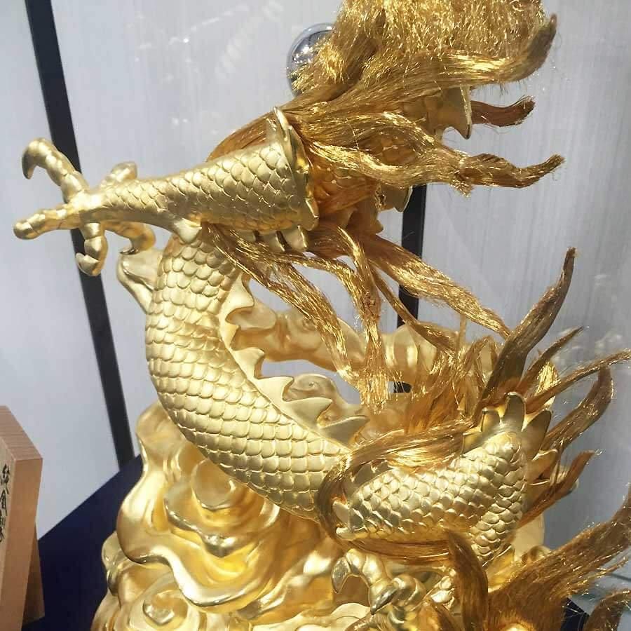 純金製置物 瑞雲昇龍 XLサイズ - HIKARI GALLERY オーダーメイド・高級縁起物オンラインショップ